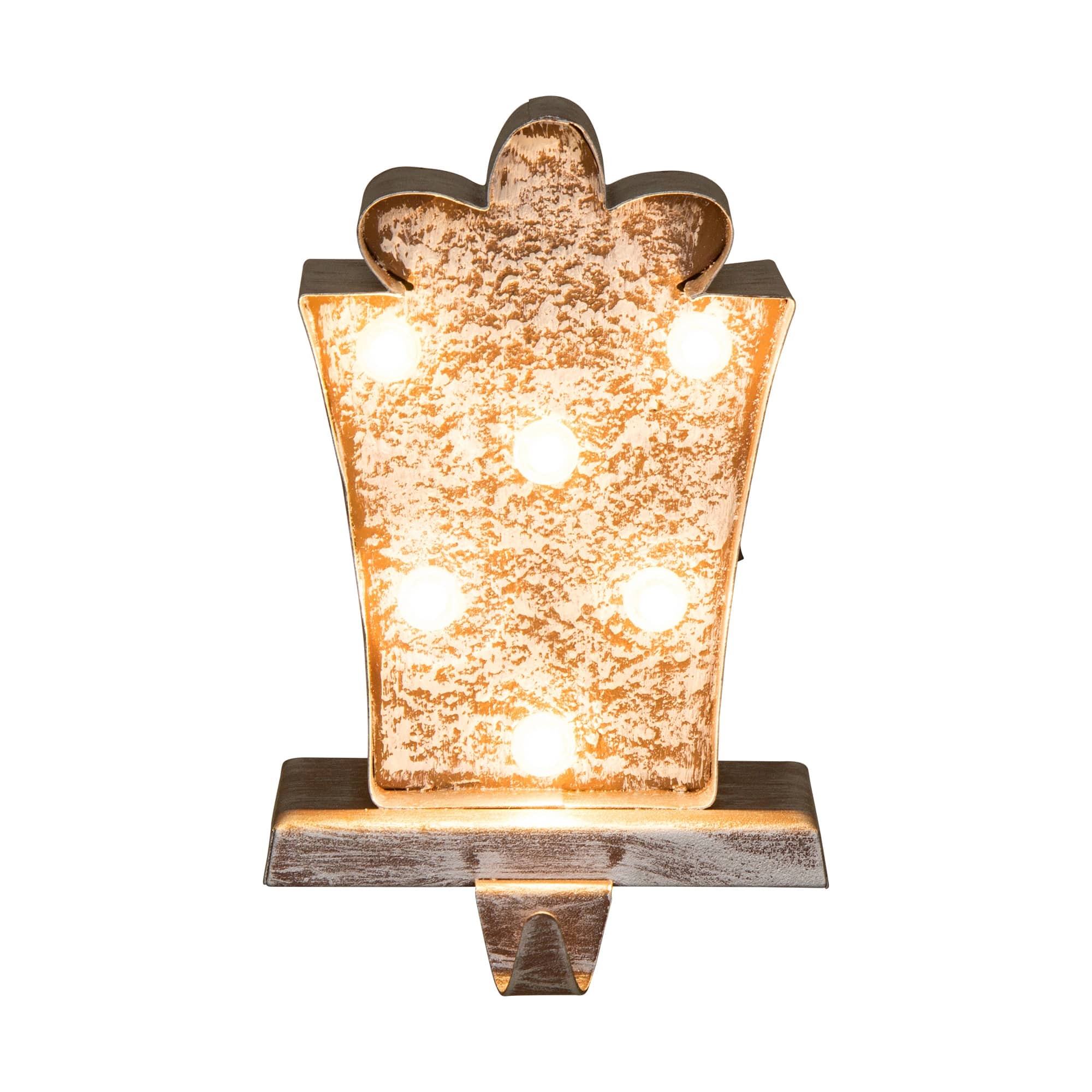 Glitzhome® Christmas Marquee LED Gift Box Stocking Holder